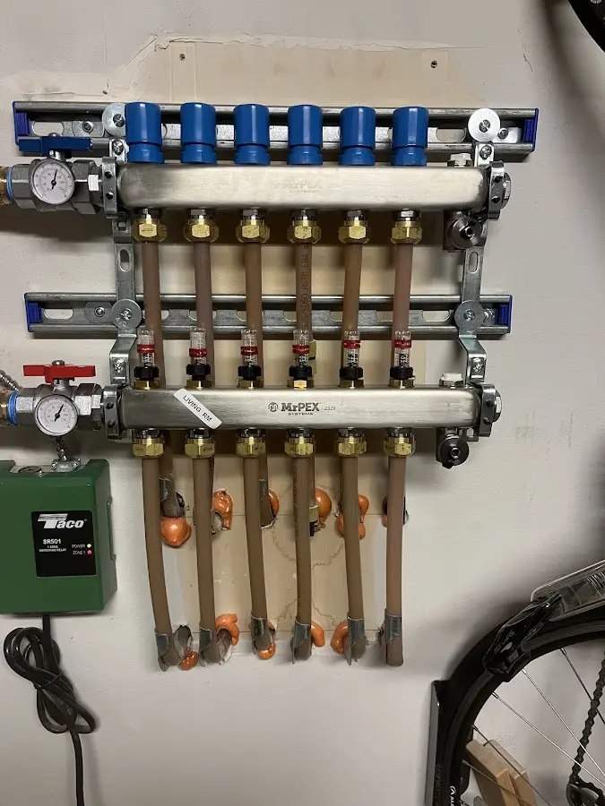 Plumber performing Gas Line Installation at a residential property in Cicero